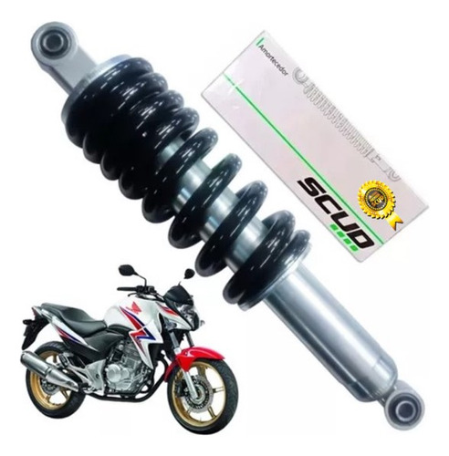 Amortecedor Moto Cromado Central Cb 300 Scud