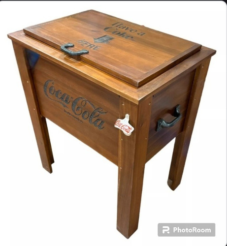 Hielera Coca Cola En Madera En Madera Leigh Country 56 Lts
