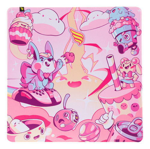 Mousepad Gamer Fallen Candy Speed++ Estampado Grande 45x45cm Rosa