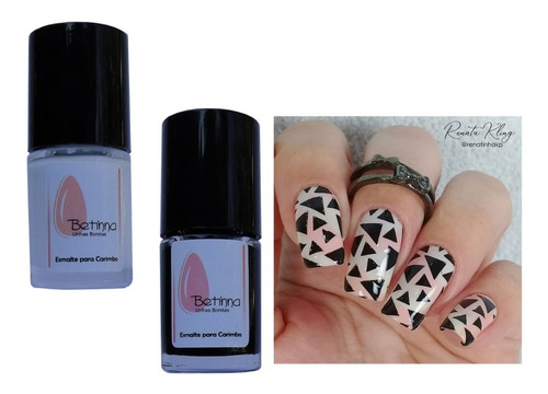 Kit De 02 Esmalte De Unhas Para Carimbo Betinna
