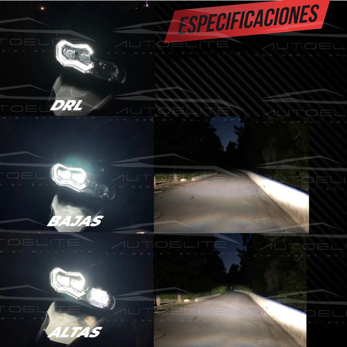 Imagen 3 de 10 de Faro Led Motocicleta Bmw Gs 700 800 Luz De Dia