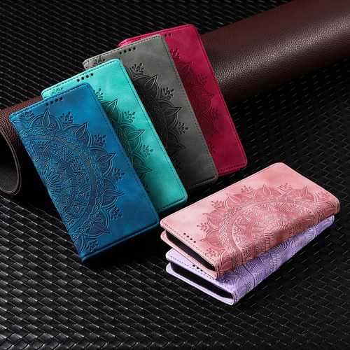 Funda Tipo Cartera Para Tarjetas De Flores Con Estampado Mag