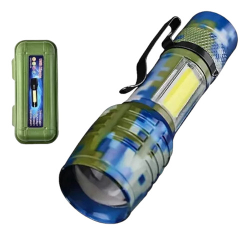 Lampara Mano Led Táctica Recargable Usb Camping Bolsillo    