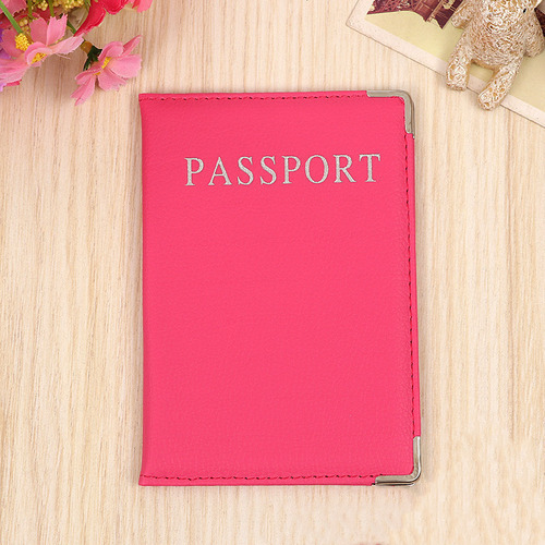 Funda De Piel Sintética Con Soporte Para Pasaporte, Color Vi