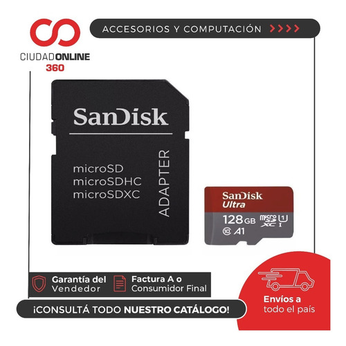 Tarjeta Memoria Sandisk Ssd Ultra 128gb Nintendo Y Celular