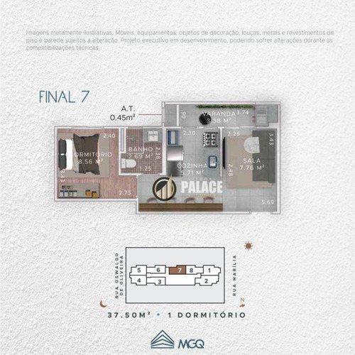 Imagem 22 de 24 de Apartamento Com 1 Dormitório À Venda, 37 M² Por R$ 267.411,38 - Boqueirão - Praia Grande/sp - Ap3010