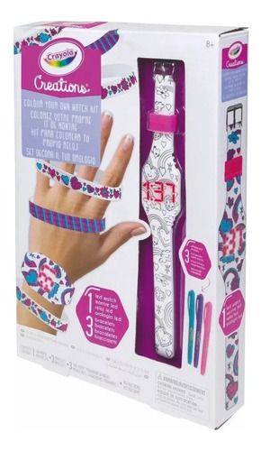 Crayola Colorea Tu Reloj Incluye Reloj Led Y 3 Rotuladores