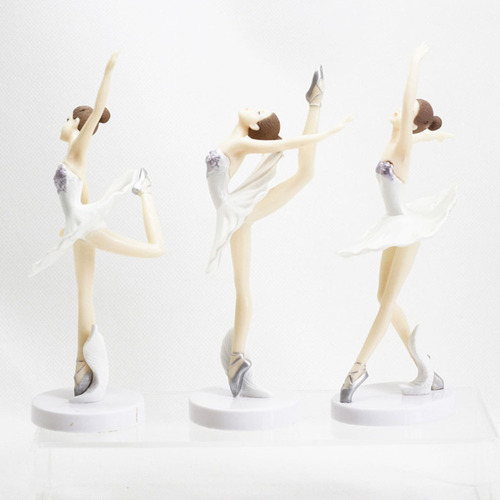 Juego De 3 Estatuillas De Bailarinas Europeas De Ballet Para