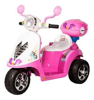 Moto Eléctrica Para Niñas Tipo Vespa Martina Prinsel Color Rosa