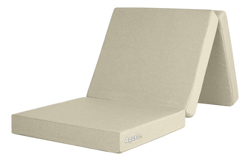 Colchon Indivitual Plegable Agusto® Cama Colchoneta Color Beige