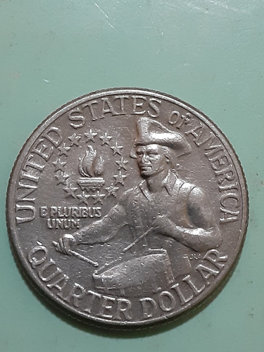 Cuarto De Moneda Americana Doble Fecha Año 1776/1976