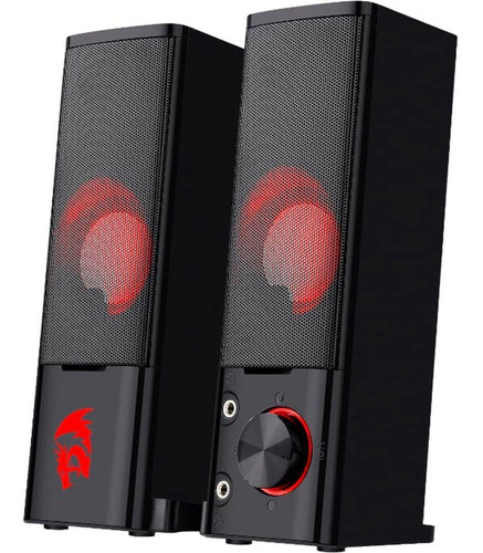 Caixa De Som 2.0 Redragon Orpheus 3w Rms - Led Vermelho