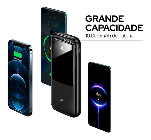 Carregador Portátil Powerbank 10000mah Wb 2 Portas Celular