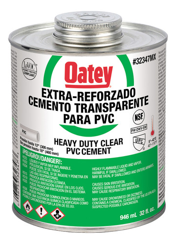 Pegamento P/pvc Extra Reforzado Transparente 1 Litro Oatey