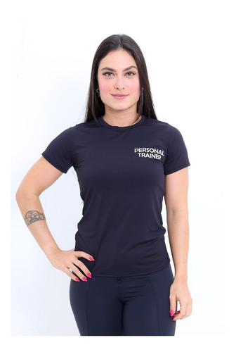 Kit 2 Camisetas Personal Trainer Feminina Uv 50 Dry Fit 