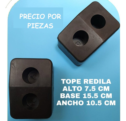 Tope De Hule Redila 15.5cmx10.5cmx7.5cm 2 Barreno 