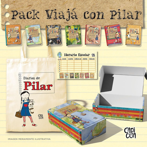 Pack Diarios De Pilar: Viajá con Pilar, de Flávia Lins e Silva. Diarios de Pilar Editorial Capicua, tapa blanda en español, 2023