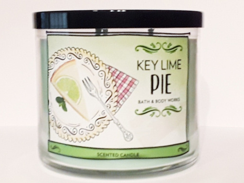 Bath And Body Works Vela 3 Mechas Ket Lime Pie