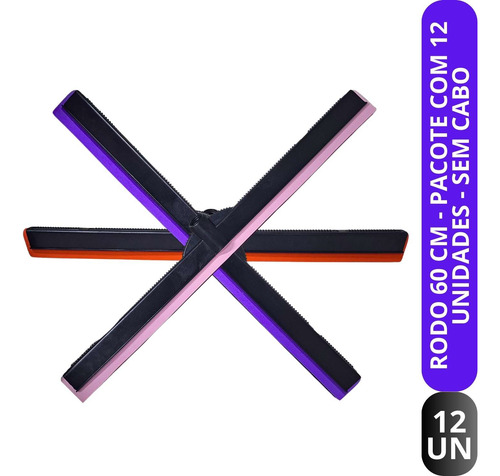 Rodo 60 Cm Puxa E Seca Borracha Dupla 12 Uni Sem Cabo