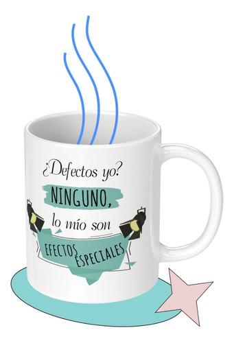 Taza Tazon Mug Frase Divertida   Defecto Yo Ninguno