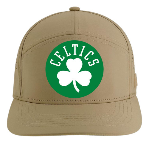 Gorra Us Basketball Boston Celtics 5 Paneles Premiun Caqui V