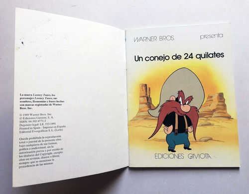 Lote 2 Libritos Looney Tunes - Bugs Bunny Demonio Tasmania (Usado)