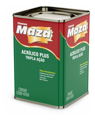 Tinta Para Parede Fosco Acrílico Plus Maza 18 Litros Cor Cromio