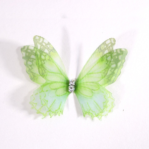D 50 Piezas De Apliques De Mariposas De Tela De Organza 3d