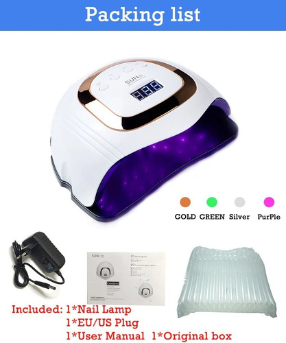 Lampara De Uñas Secadora Y11 Professional Led/uv 168w Nail