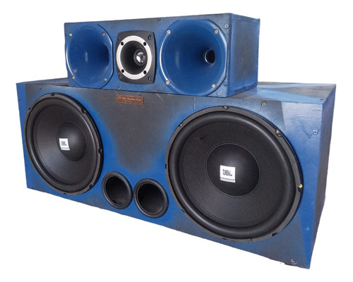 Caja Doble Jbl 350rms 12  + Cornetera 3 Vias + Potencia 