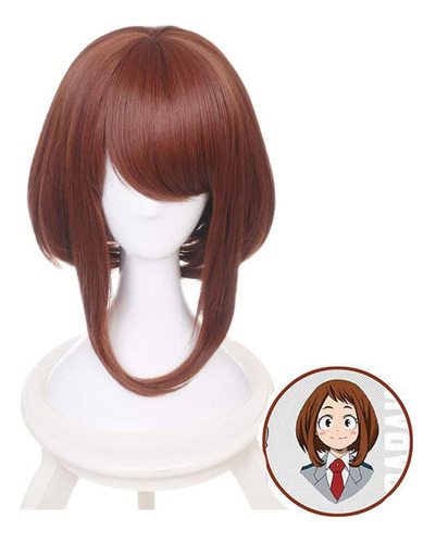 My Hero Academia Ochako Uraraka Cosplay Peluca Corto Pelo