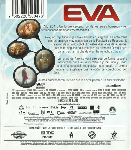 Eva | Blu Ray Claudia Vega Película Nueva
