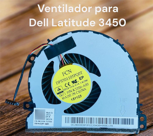Ventilador Para Dell Latitude 3450
