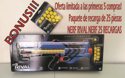 Pistola Mas - Regalo - Nerf Rival Zeus Mxv-1200  Roja 