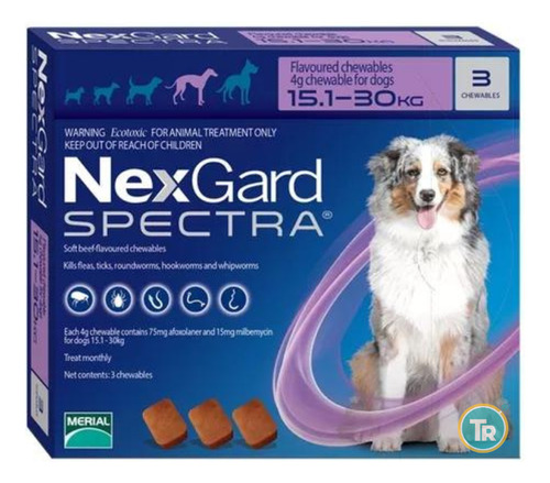 Pastilla Perro Nexgard Spectra 15 - 30 Kg + Envío Gratis