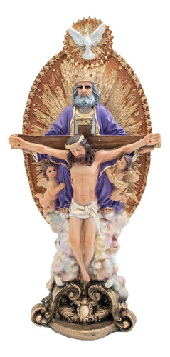 Santísima Trinidad Comunión Familiar Imagen De Resina 51cm  
