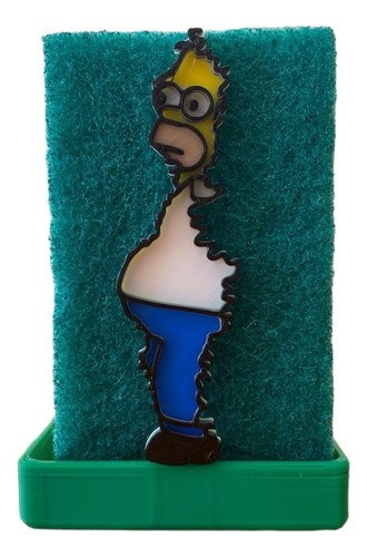 Homero Simpson Porta Esponja Arbusto Rosquilla 3d X2 