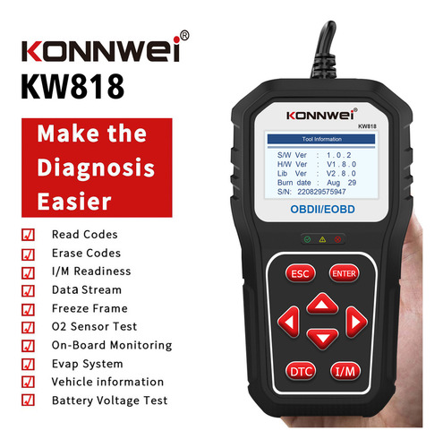Nuevo Escáner Universal De Códigos Para Automóviles Konnwei