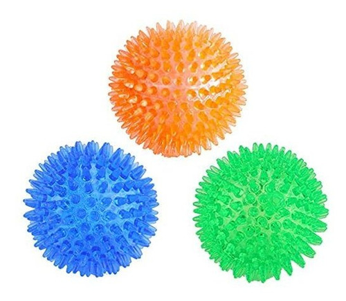 Orgrimmar 3 Pcs Pet Squeaky Chewing Balls Dog Soft Dqvqa