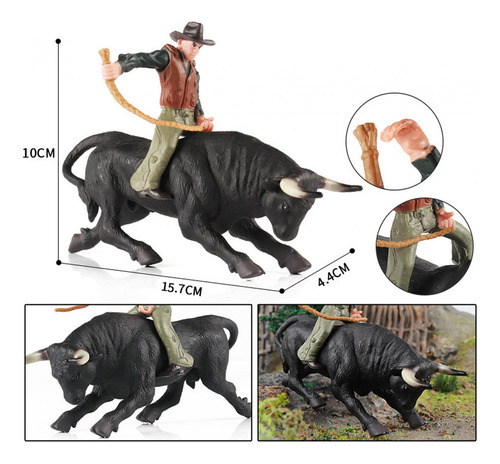 Simulação Modelo De Fazenda Miniatura Ataque De Vaca Preta