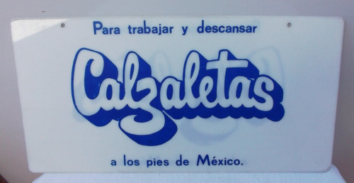 Antiguo Anuncio De Acrílico De Calzaletas (Usado)