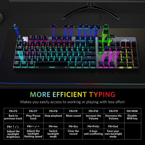 Teclado Mecánico Gamer Con Retroiluminación Rgb