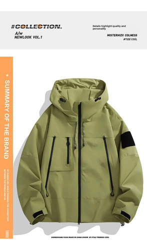 Chaqueta Casual Con Capucha Impermeable A Prueba De Viento P