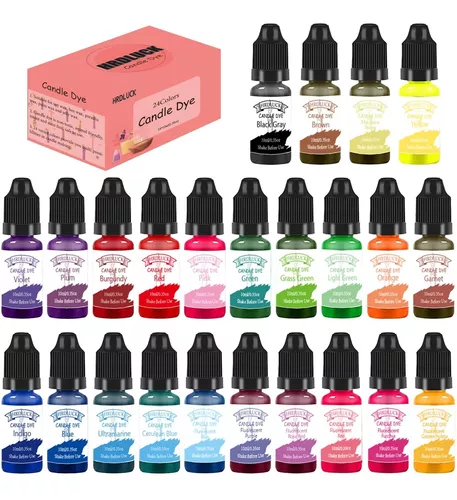 Tinte Para Velas, 24 Colores Líquidos, Para Hacer Velas, Kit