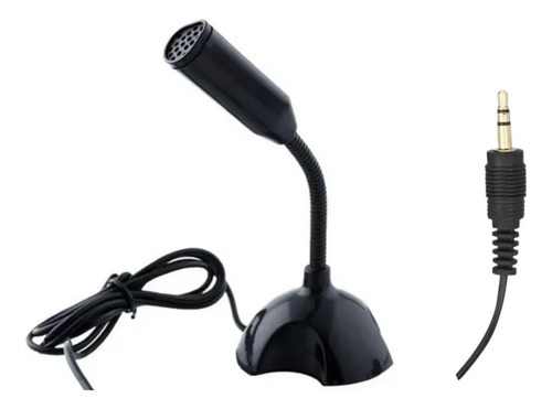 Micrófono Conector Plus 3.5 Para Pc Cuello Flexible  