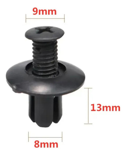 Remaches Plástico,con Tornillo De Sujeción X 10 Unid