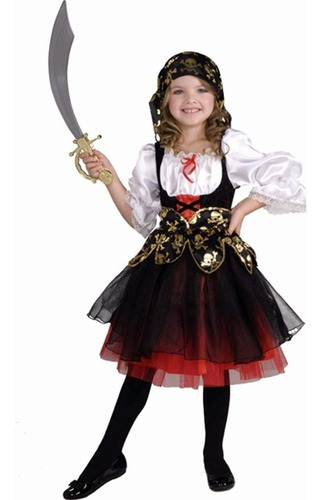 Disfraz Talla L (12-14) Para Niña Pequeño Tesoro Pirata