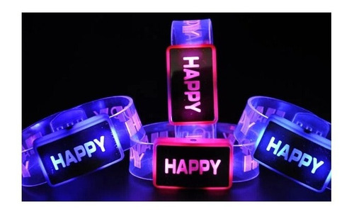 Promo Cotillon Luminoso 24 Pulseras Led Happy!