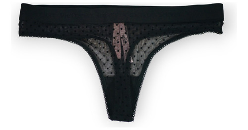 Calzón Tanga Victoria's Secret Strech Cotton Logo Thong