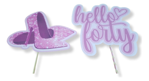 Cake Topper Personalizado Tacones Y Cartel